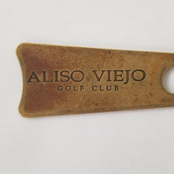 Vintage Aliso Viejo Golf Club Brass Golf Divot Repair Tool - RARE - Picture 2 of 6